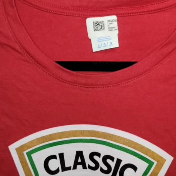 CLASSIC TOMATO KETCHUP T-Shirt Top - L Red Cranberry Bright Red Graphic Tee NWT - Picture 2 of 3